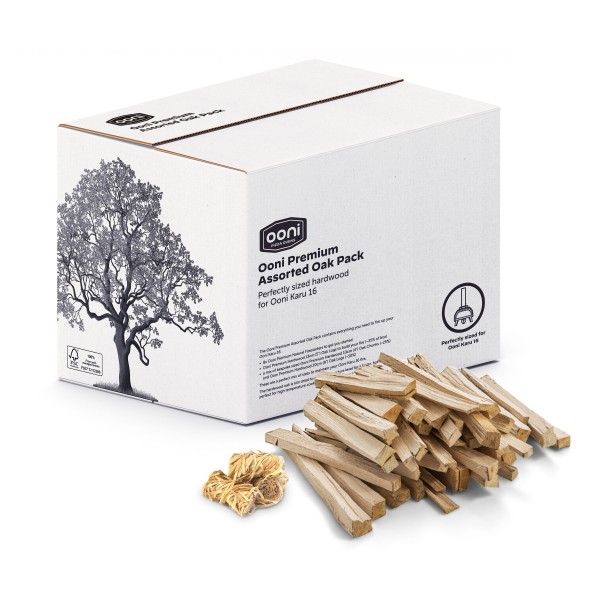 OONI Premium Eichenholz gespalten 11kg, inkl. Anfeuerholz