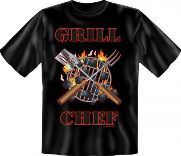 RAHMENLOS T-Shirt "Grillchef" Größe S