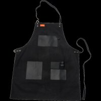 TRAEGER Grillschürze aus Leinen & Leder, schwarz...