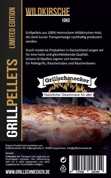 GRILLSCHMECKER Grillpellets Sonderedition Wildkirsche 10kg