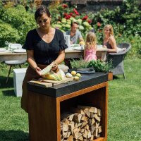 OFYR Butcher Block Storage 90 Corten Ceramic Dark Grey