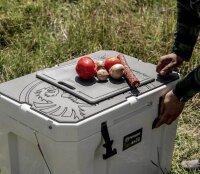 PETROMAX Haft-Auflage für Kühlbox kx50 grau mit Drachenemblem