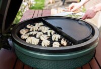 BIG GREEN EGG Halbrunde Grillplatte aus Gusseisen L