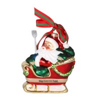 BIG GREEN EGG Christbaumkugel Weihnachtsmann