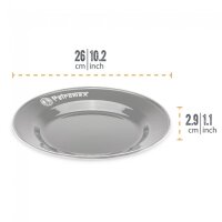PETROMAX Emaille Teller schwarz 2 Stück im Set (26 cm)