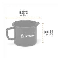 PETROMAX Emaille Milchtopf schwarz (1 Liter)