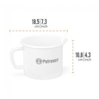 PETROMAX Emaille Milchtopf weiß (1 Liter)