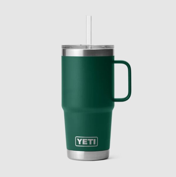 YETI Rambler Straw Mug 25 oz (739 ml) Black Forest Green