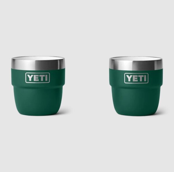 YETI Rambler Stackable Cup 4 oz (118ml) 2 PK Black Forest Green