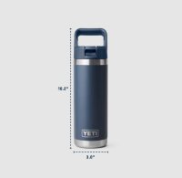 YETI Rambler 18oz (532 ml) mit Trinkhalmdeckel King Crab Orange