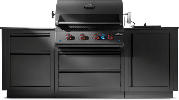 NAPOLEON  Oasis Compact 106, Mattschwarz, mit BIG32-1 und Einbau SIZZLE ZONE™