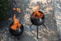 HÖFATS MOON 45 all black Feuerkorb mit hohem Fuß