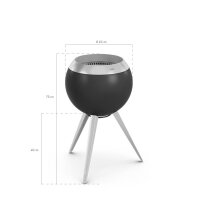 HÖFATS MOON 45 Feuerkorb mit hohem Fuß silber